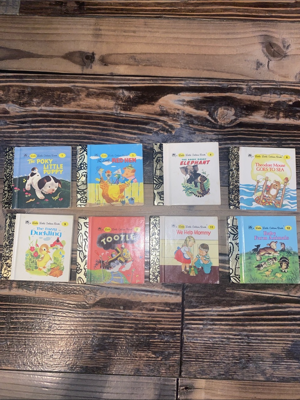 Vintage Miniature Little Golden Books Set - Colorful Kids Story Collection